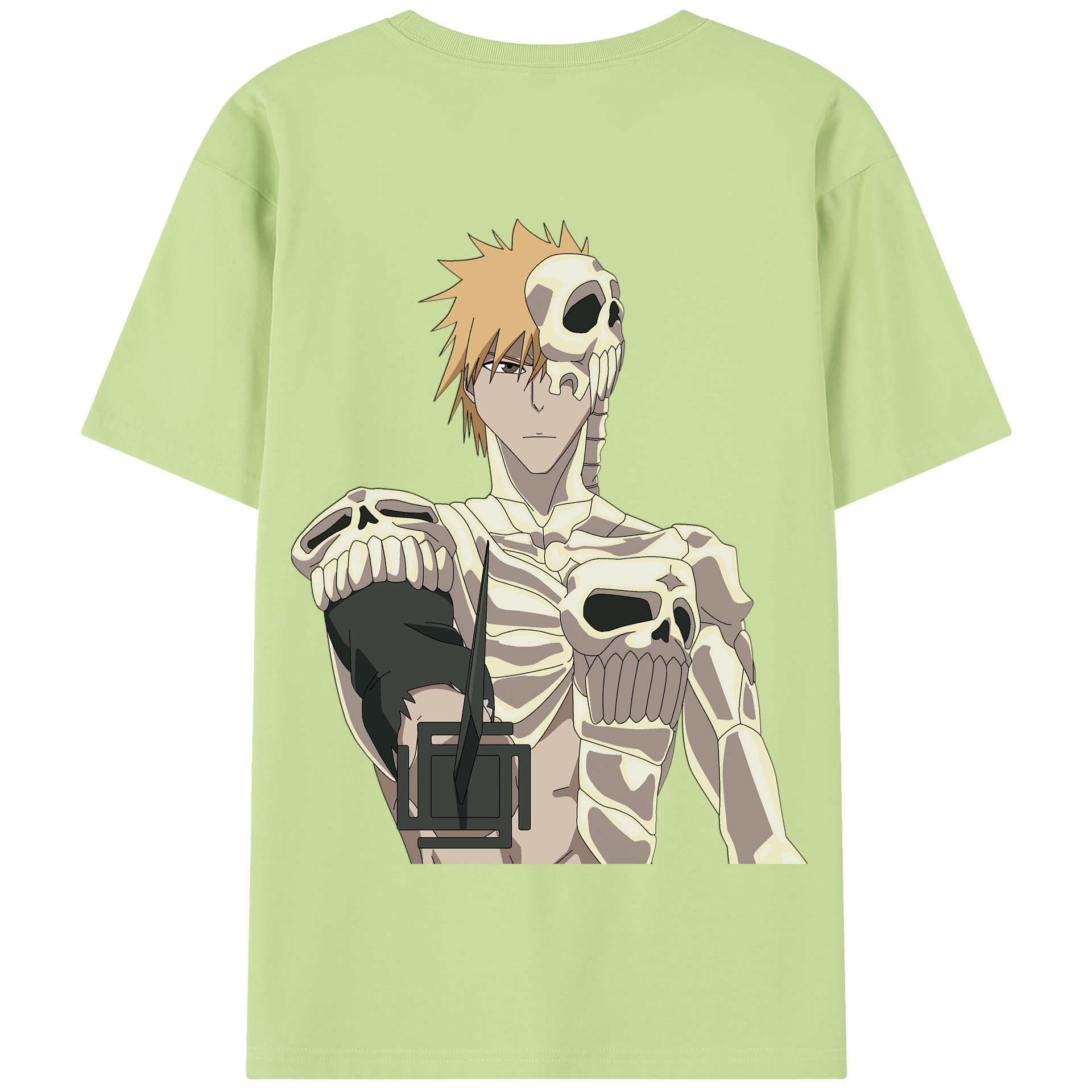 （画像用） ブリーチ 黒崎一護（くろさき いちご）BLEACH Kurosaki Ichigo 綿100％半袖Tシャツ（背面プリント）